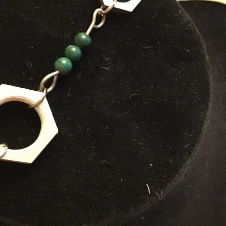 Washer With 3 Green Beads