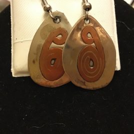 Sterling Silver Ovals Inlaid With Copper