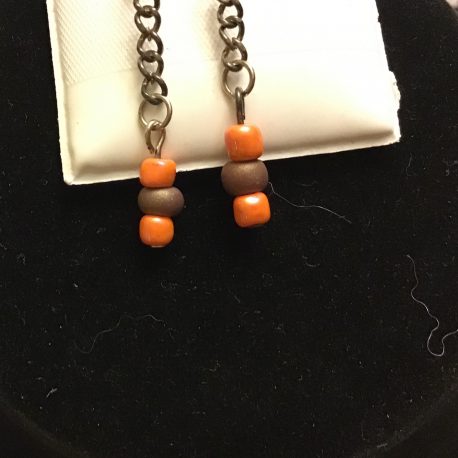 Orange And Bronze Dangles